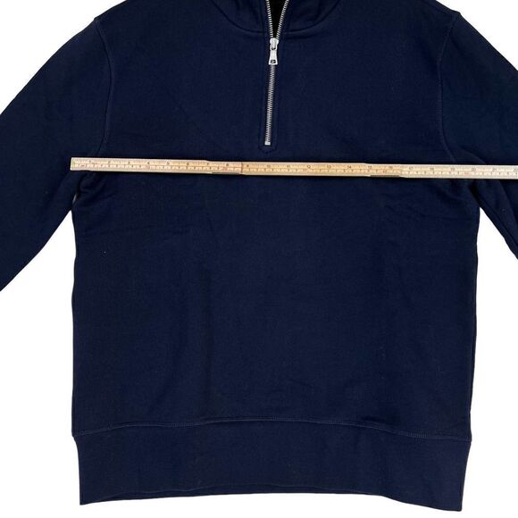 New Men's Store US L Navy Sweater Half Zip Pullover Sweatshirt  - Picture 9 of 10